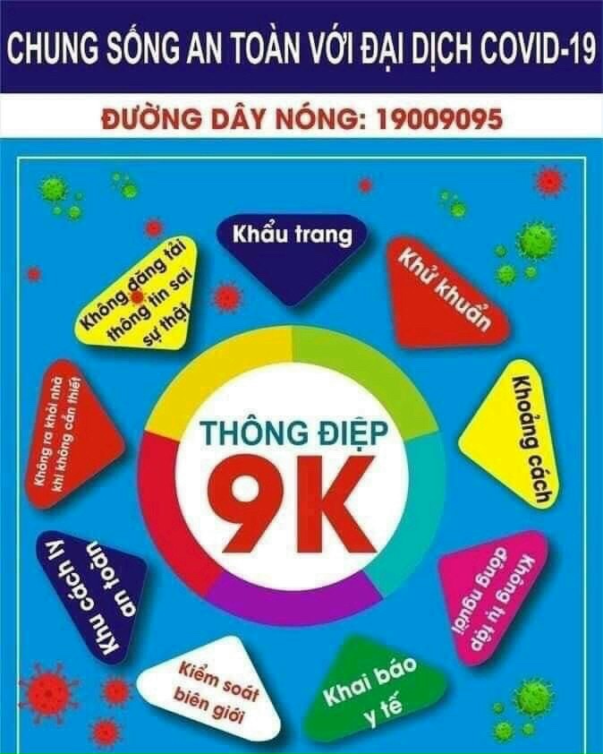 Thực hiện thông điệp 9K để chủ động phòng, chống dịch COVID - 19