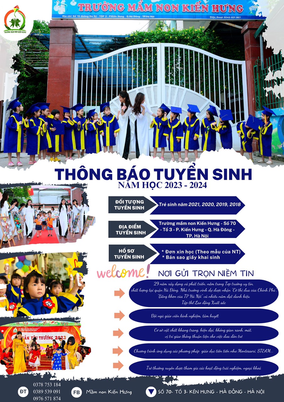 THÔNG BÁO TUYỂN SINH NĂM HỌC 2023 – 2024